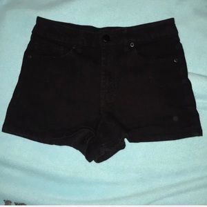 Black high waisted jean shorts